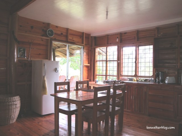 The kitchen and dining area. 