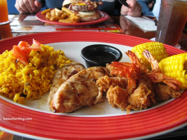 Jack Daniel's Chicken and Shrimps.. Oh so good! :)