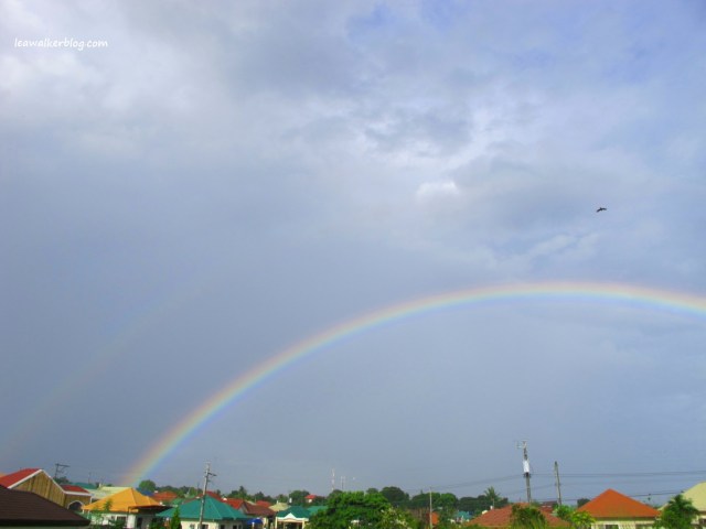 Beautiful right? I was amazed to see a second rainbow on top of the other one.. :)