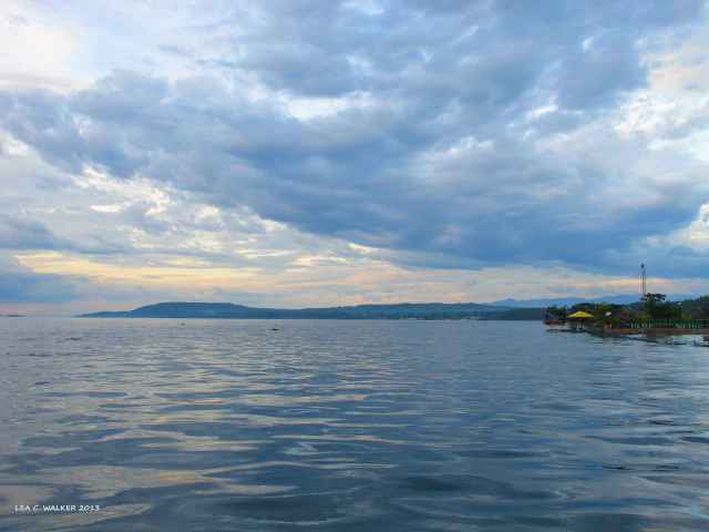 Taken at the barge, on our way home. Sunset in Samal Island. 