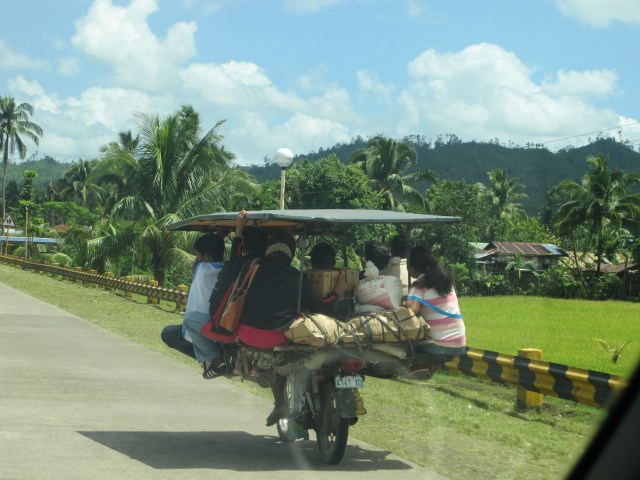 Habal habal.. Cool huh? I find it dangerous though, specially if it's in the highway...