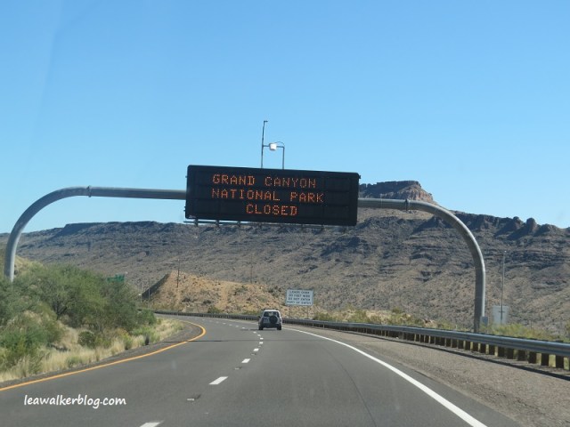 Grand Canyon was closed because of the US shutdown. 