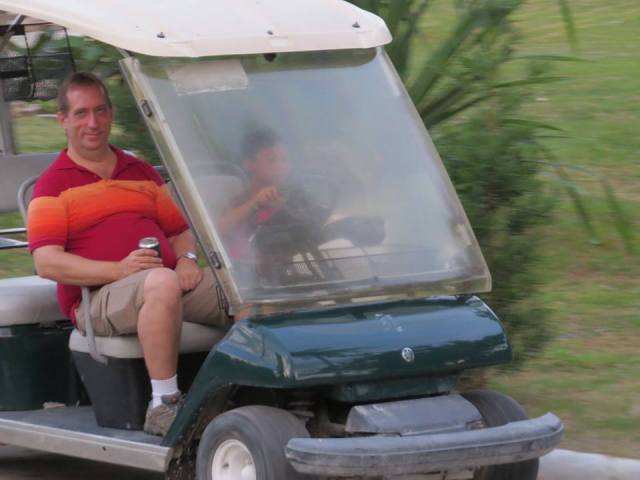 John's teaching marco to drive. :) I wish someone did that to me when I was younger.... 