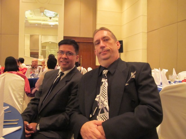 The Men In Black. lol John with another Allea achiever, Tadeo. :)