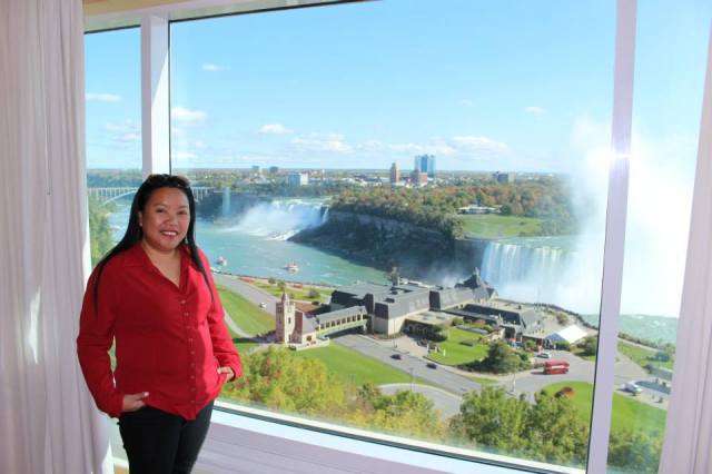 View of Niagara Falls, from our room at the 14th floor of Marriott Fallsview and Spa. 