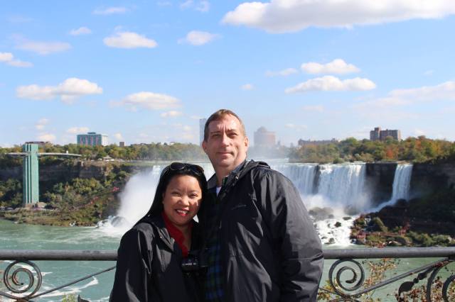 At the Niagara Falls with John. :) 