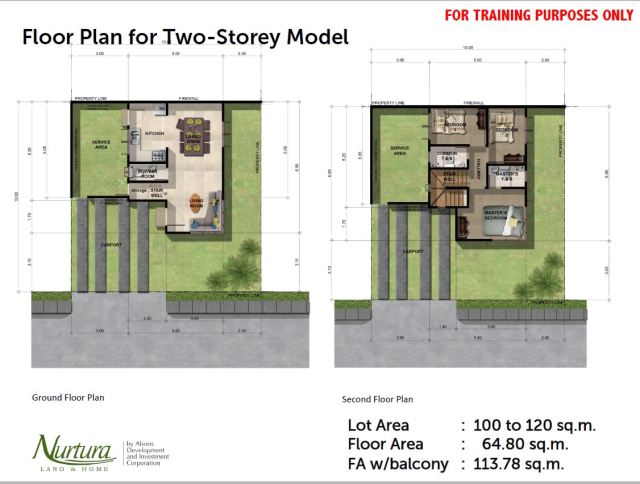 Two Storey House Floor Plan